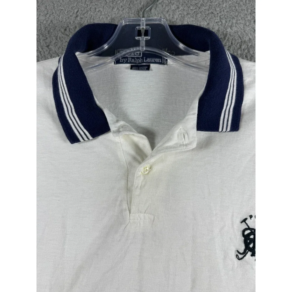 Vintage Polo Ralph Lauren Cricket Equestrian long sleeve Light polo Mens Large